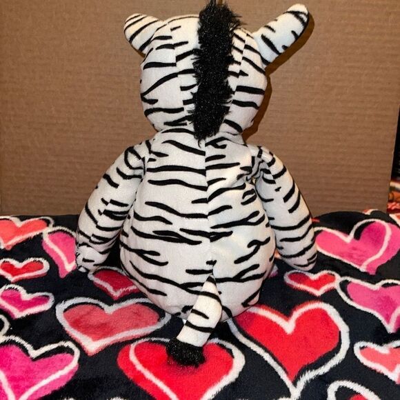 Manhattan Toy Company Huggables 15” Black and White Soft Cuddly Zoe Zebra Plush - Picture 5 of 7